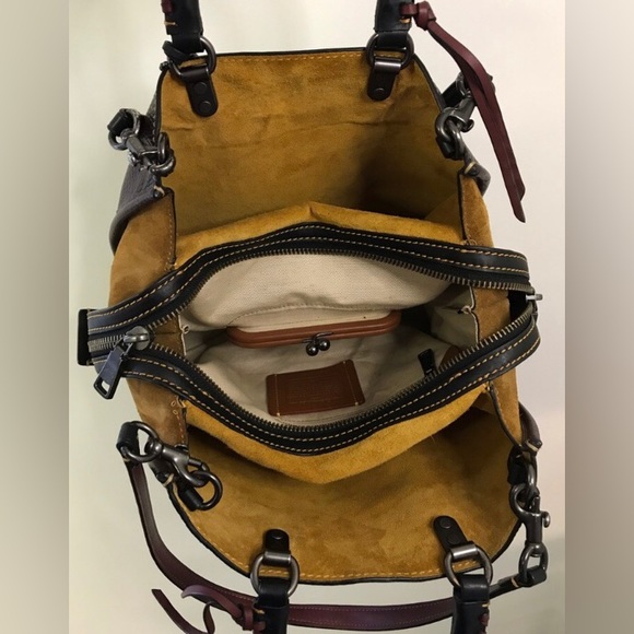 Coach 1941 Rogue in Oxblood Whipstitch Handles Suede 3-Way Carry Rare 58116 - Picture 8 of 16